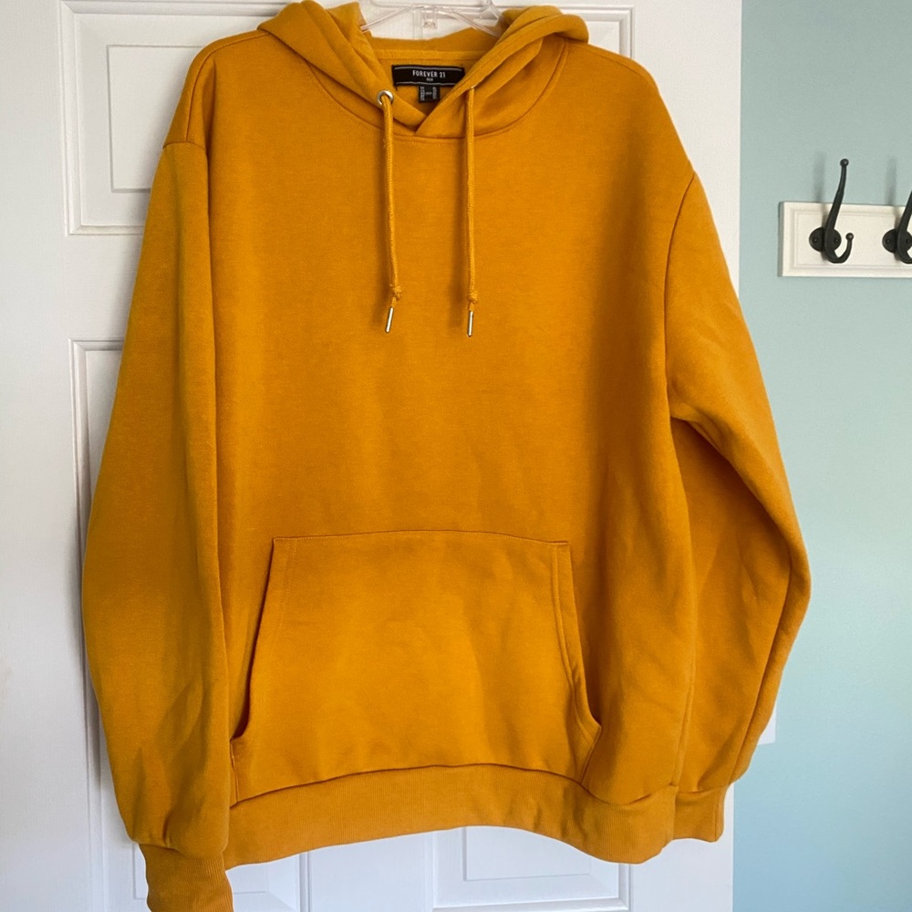 Mustard Yellow Hoodie Fleece Sweatshirt